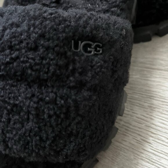 UGG Cozetta Curly Slide – Women’s Size 8 – Black – NEW with Light Try-On Marks - Picture 5 of 9
